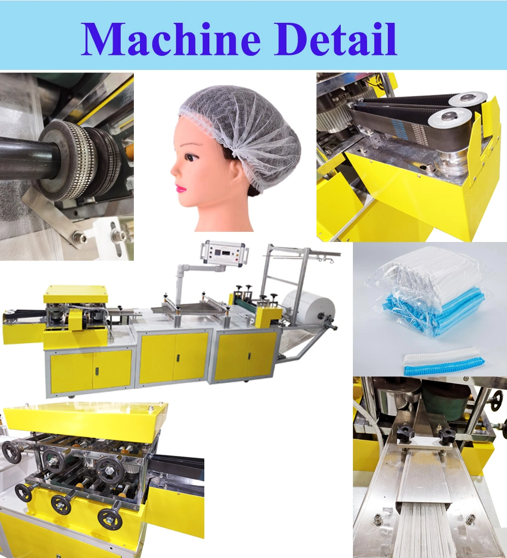 Dustproof Hair Protection Non-Woven Head Cover Bouffant Cap Making Machine Fast Delivery