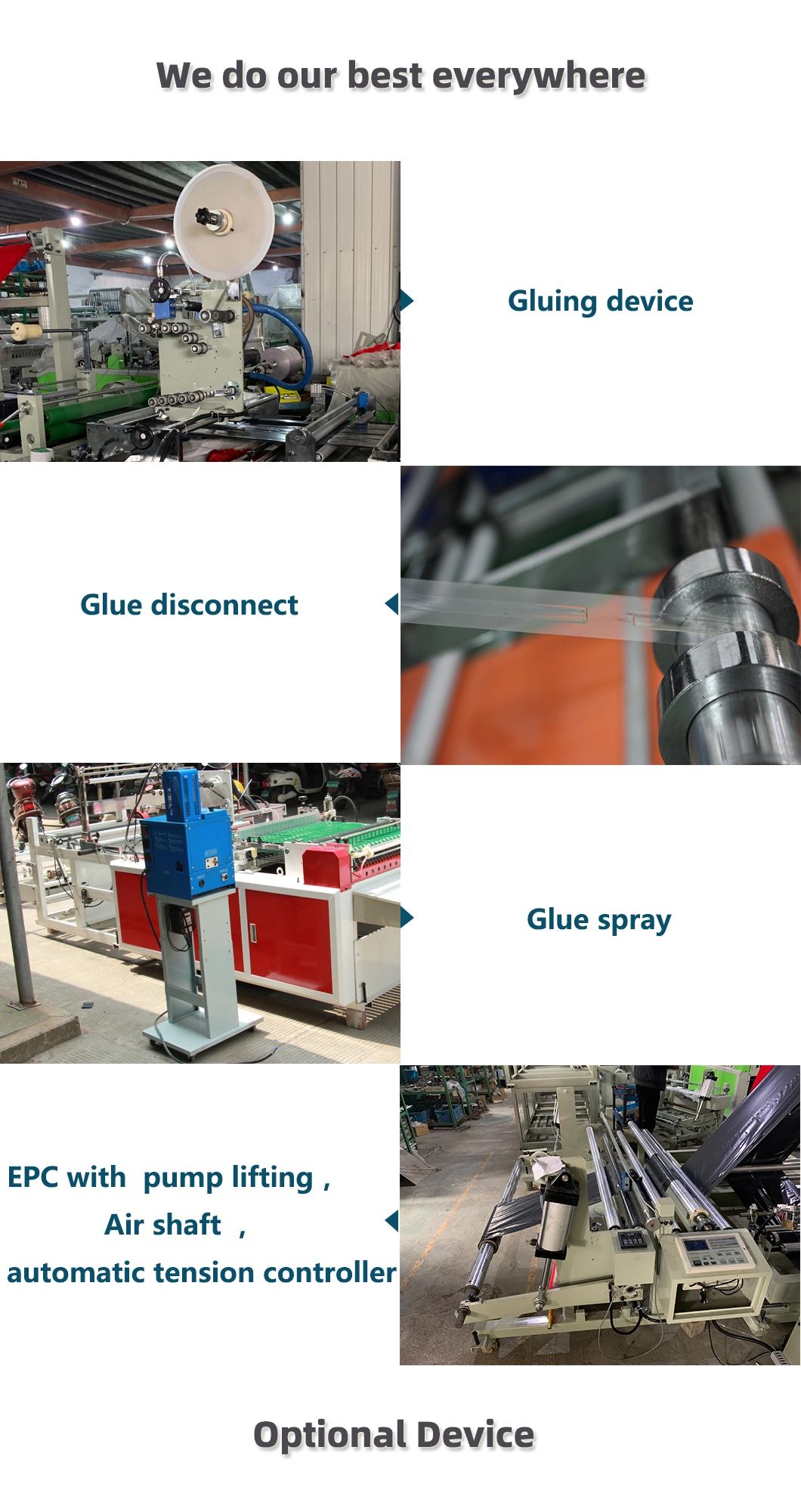 Automatic Multifunction PE Courier Bag Making Machine with Glue Disconnect