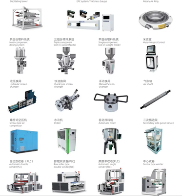 PLC با سیستم کنترل صفحه لمسی فیلم Extruder ماشین کشاورزی کاربرد قطر پیچ 55mm 2 یا 65mm 2mm