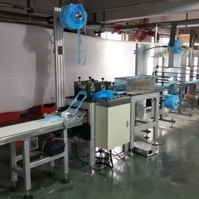 دستگاه ساخت ملحفه یکبار مصرف CE 70PCS/min دستگاه ماسک سازی با سرعت بالا KN95